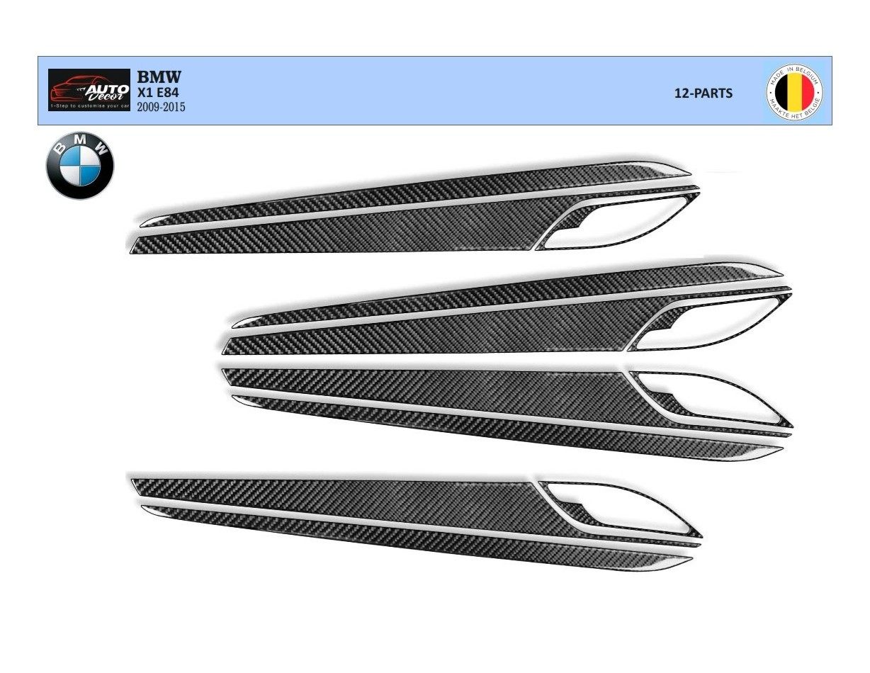 BMW X1 E84 2009–2015 3D Interior Door Trim Kit Dash Trim Dekor 12-Parts