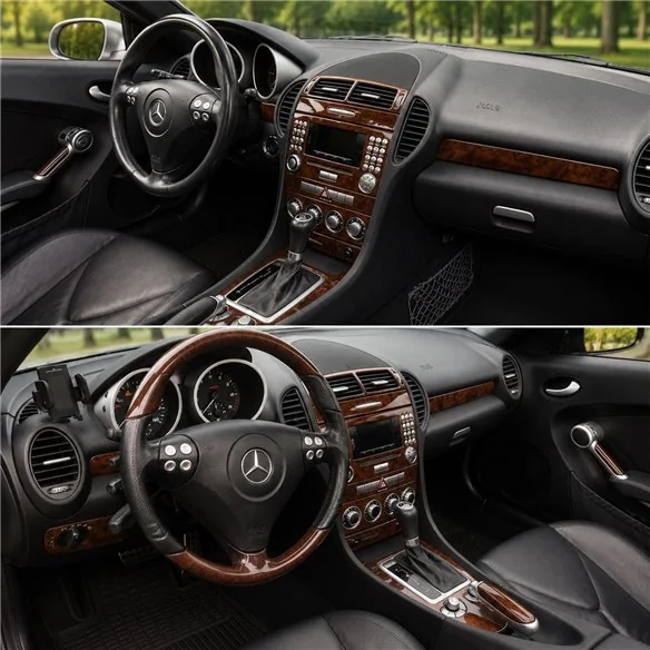 Mercedes SLK (R171) 2004-2010 3D interieur dashboard decoratieset dashboard decor 18-delen