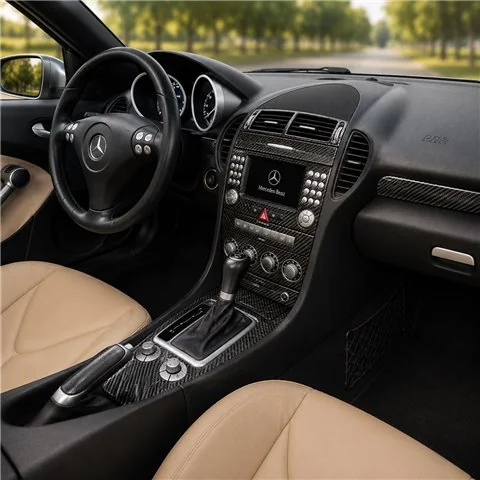 Mercedes-Benz SLK (R171) 2004-2010 kit rivestimento cruscotto e interni 3D 18 pezzi 2