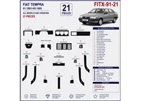 Fiat Tempra 1991-1995 3D dashboard trim kit, 21 parts