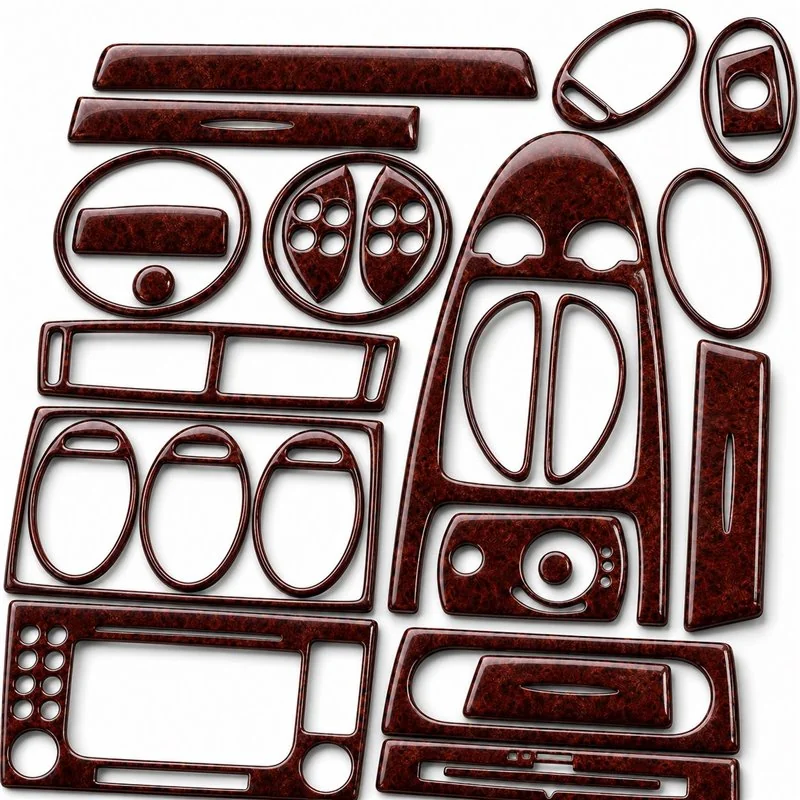 Mercedes-Benz SLK (R171) 2004-2010 3D Cockpit Dekor Interieurleisten Set 27-teilig