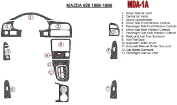 Mazda 626 1998-1999 Full Set BD Interieur Dashboard Bekleding Volhouder