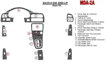 Mazda 626 2000-UP Basic Set BD Interieur Dashboard Bekleding Volhouder