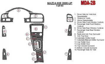 Mazda 626 2000-UP Full Set BD Interieur Dashboard Bekleding Volhouder