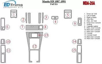 Mazda 929 1987-1991 Full Set Interior BD Dash Trim Kit