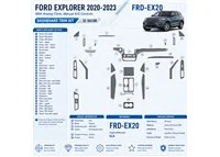 Ford Explorer 2020-2023 kit rivestimento cruscotto e interni 3D 32 pezzi