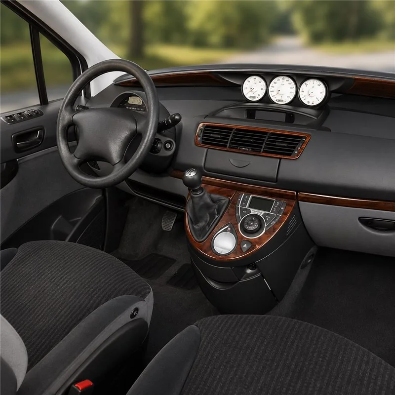 Fiat Ulysse 2002+ 3D Armaturenbrett-Dekor-Set, 4 Teile