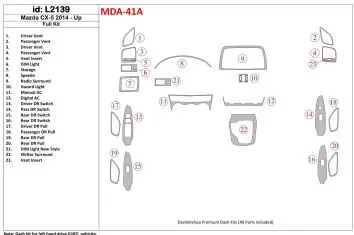 Mazda CX-5 2014-UP Full Set Interior BD Dash Trim Kit