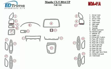 Mazda CX-5 2014-UP Full Set Decor de carlinga su interior