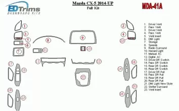 Mazda CX-5 2014-UP Voll Satz BD innenausstattung armaturendekor cockpit dekor - 2- Cockpit Dekor Innenraum