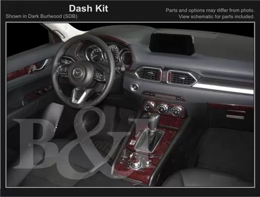 Mazda CX-5 KF ab 2017 3D Interior Dashboard Trim Kit Dash Trim Dekor 27-Parts