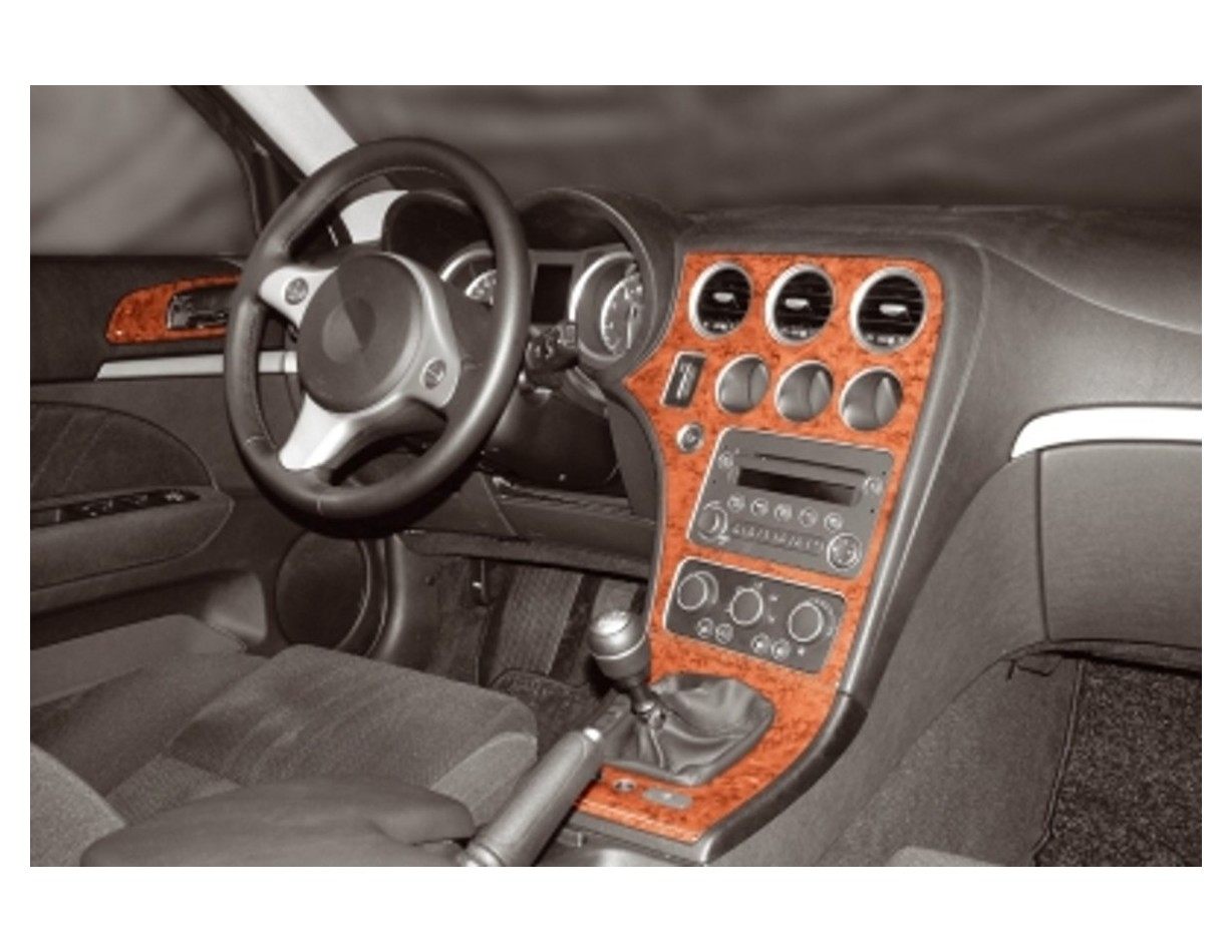 Alfa Romeo 159 09.2005 Kit Rivestimento Cruscotto all'interno del veicolo Cruscotti personalizzati 8-Decori
