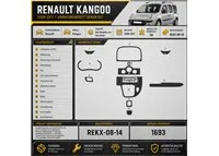 Renault Kangoo 2008-2011 3D kit décoration intérieure tableau de bord 14 pièces