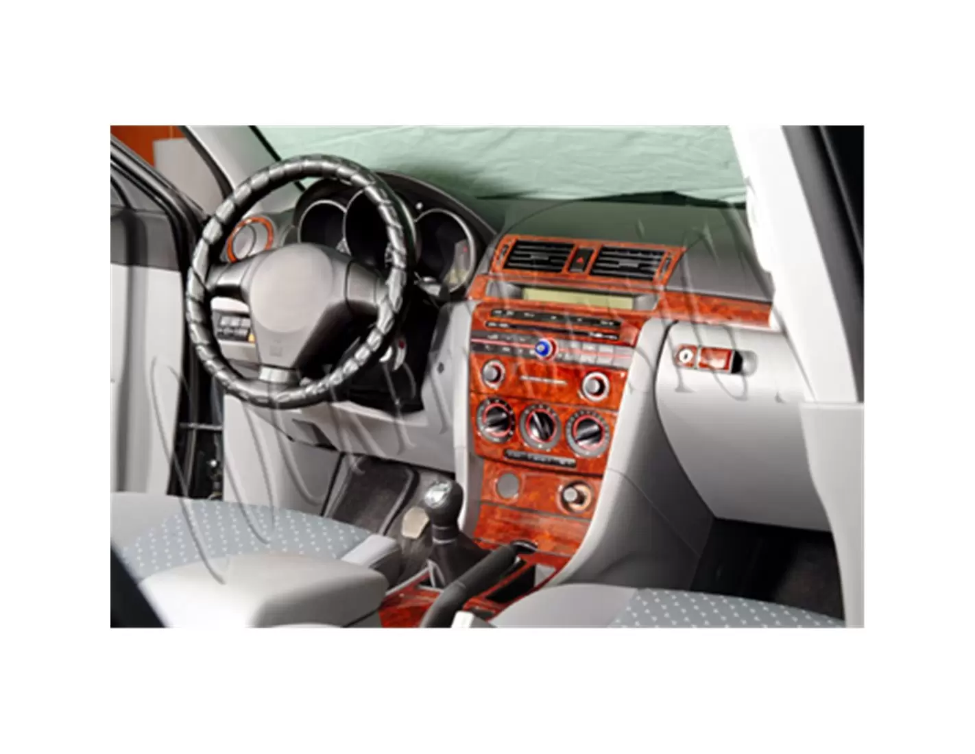 Mazda Mazda 3 06.04-12.09 3M 3D Interior Dashboard Trim Kit Dash Trim Dekor 25-Parts