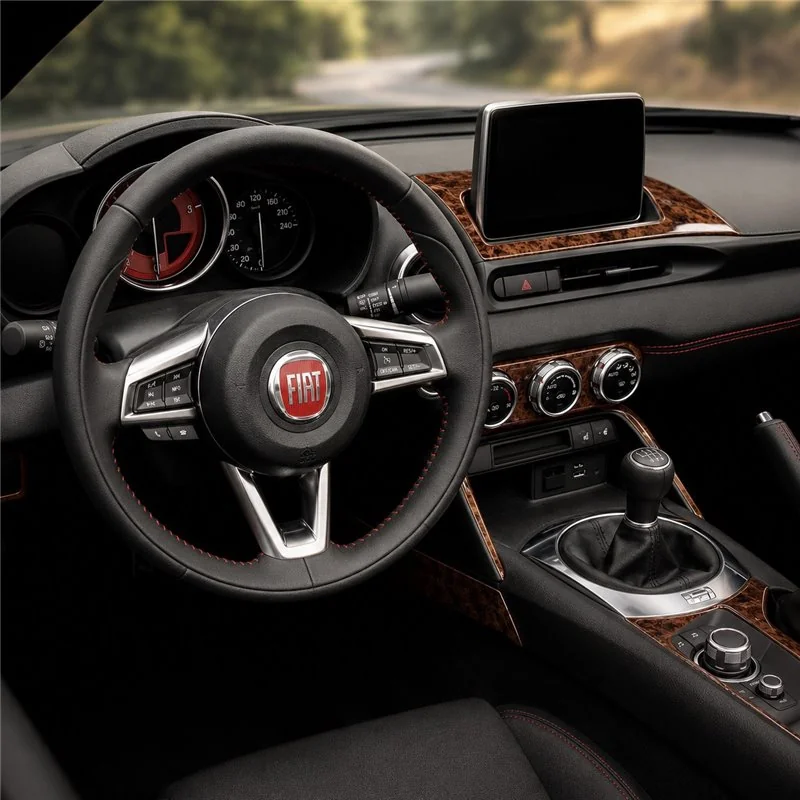 Fiat 124 Spyder 2012-2020 kit décor tableau de bord 3D, 14 pièces