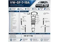 Volkswagen Golf VII AU 2012-2021 3D Cockpit Dekor Interieurleisten Set As shown in product diagram-teilig