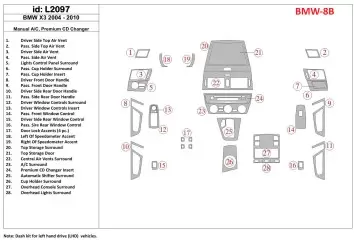 BMW BMW X3 2004-2010 Aircondition, Premium CD changer Interior BD Dash Trim Kit €59.99