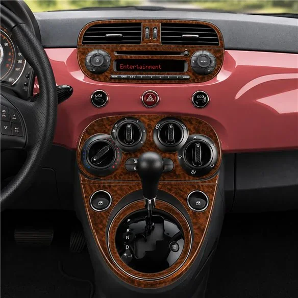 Fiat 500 2012+ Basic Set, Climate-Control, Aircondition 3D dashboard trim kit