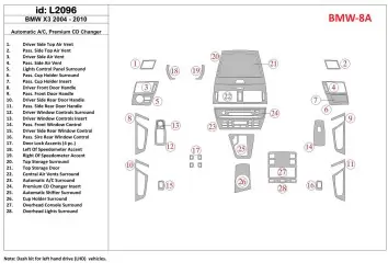 BMW BMW X3 2004-UP Automatic Gearbox AC Control, Premium CD Changer Interior BD Dash Trim Kit €59.99