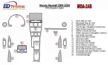 Mazda MAzda6 2006-2008 With NAVI Decor de carlinga su interior