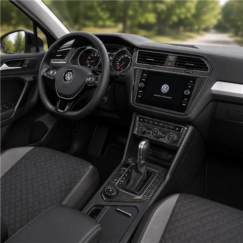 Volkswagen Tiguan 2018-2024 3D Interior Dashboard Trim Kit Dash Trim Dekor 21-Parts