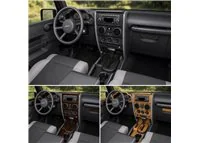 Jeep Wrangler 2007-2010 interieur dashboard decoratieset dashboard decor 11 delen