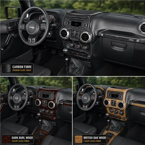 Jeep Wrangler 2011-2017 interieur dashboard decoratieset dashboard decor 25 delen 2