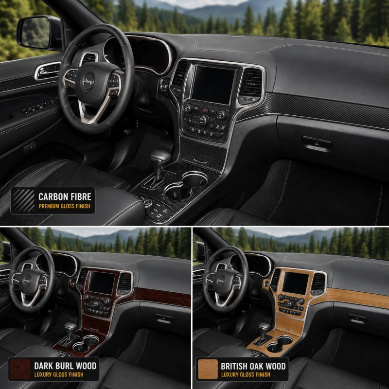 Jeep Grand Cherokee 2011-2020 Interior Dashboard Trim Kit Dash Trim Dekor 15 Parts