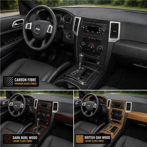 Jeep Grand Cherokee 2008-2010 Full Universal Set Interior Dashboard Trim Kit Dash Trim Dekor 2