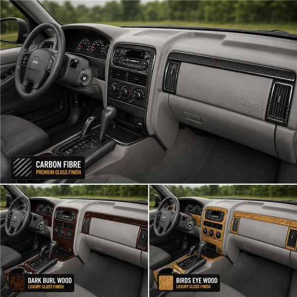 Jeep Grand Cherokee 1999-2002 Basic Set Interior Dashboard Trim Kit Dash Trim Dekor