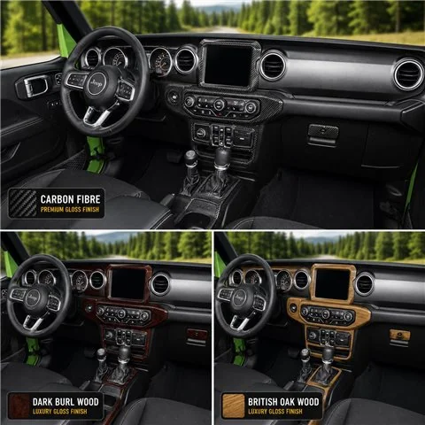 Jeep Gladiator PickUp 2020-2023 Interior Dashboard Trim Kit Dash Trim Dekor 25 Parts