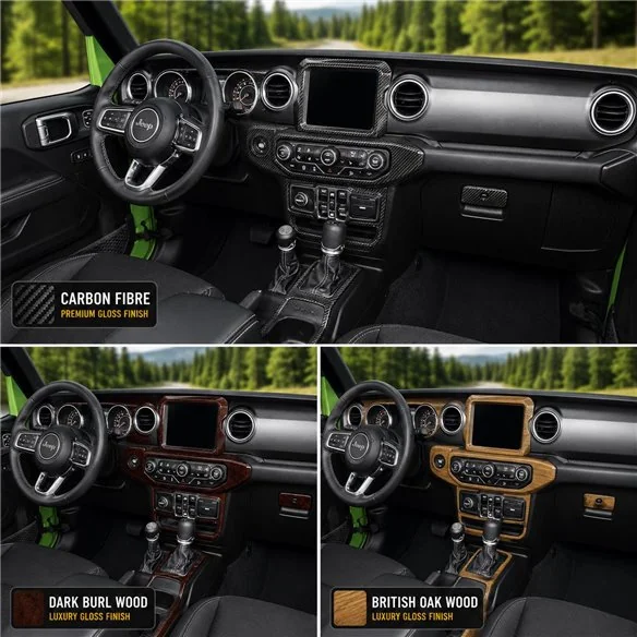 Jeep Gladiator PickUp 2020-2023 kit décoration intérieure tableau de bord 25 pièces