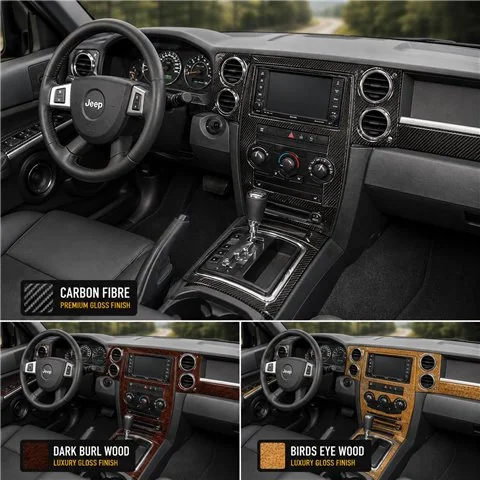 Jeep Commander 2008-in poi Full Universal Set kit rivestimento cruscotto e interni 3D 2