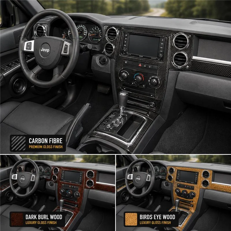 Jeep Commander 2008-heden Basic Universal Kit interieur dashboard decoratieset dashboard decor