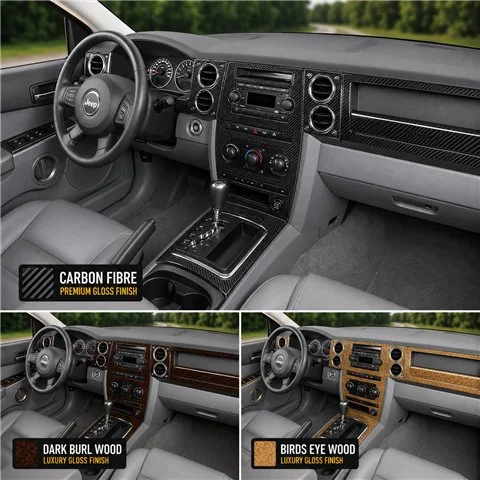 Jeep Commander 2006-2007 With NAVI interieur dashboard decoratieset dashboard decor 2