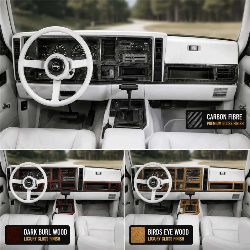 Chrysler Cherokee 1984-1997 3D interieur dashboard decoratieset dashboard decor 3-delen