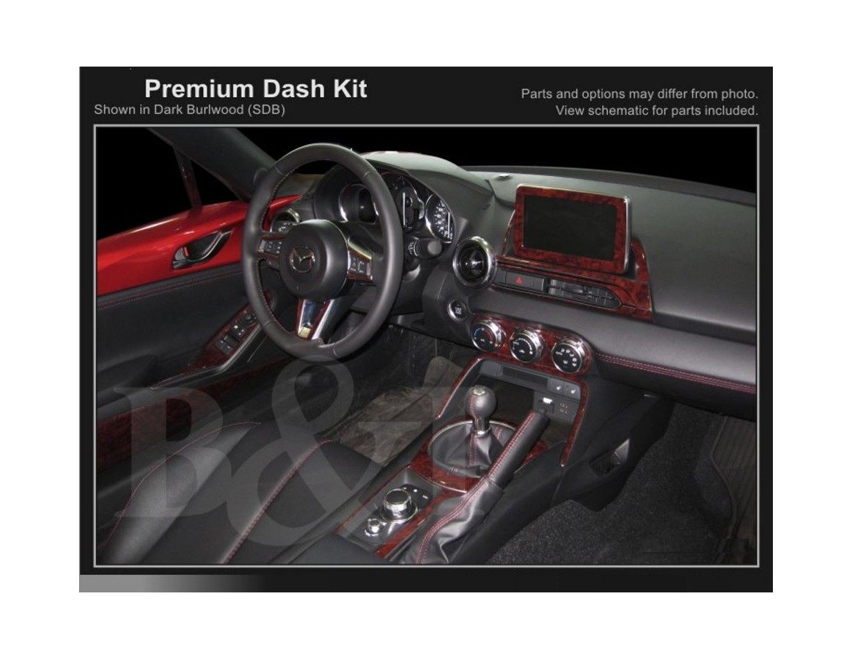 Mazda MX-5 Miata ND Mk4 2015-2020 3D Inleg dashboard Interieurset aansluitend en pasgemaakt op he 25-Teile