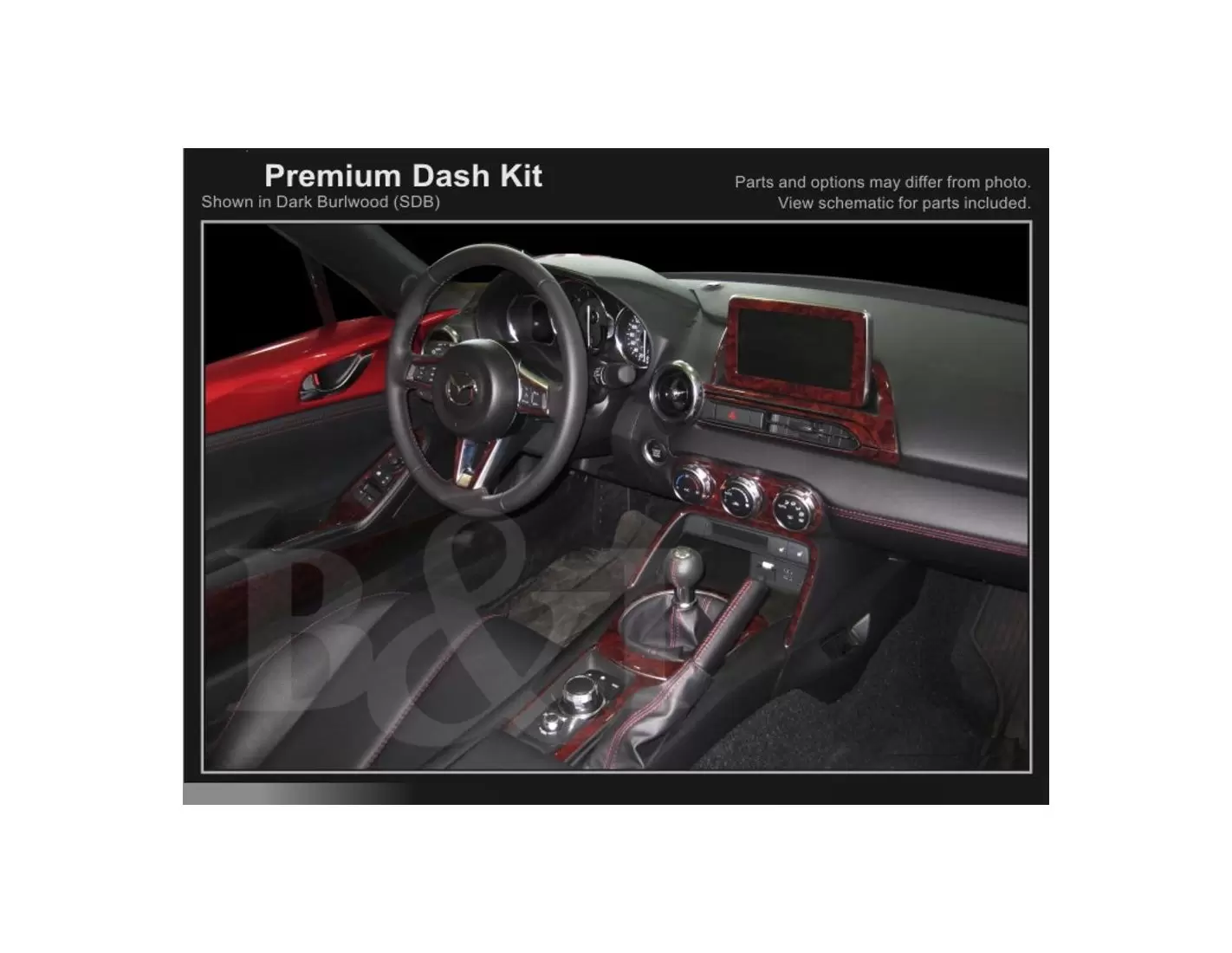 Mazda MX-5 Miata ND Mk4 2015-2020 3D Interior Dashboard Trim Kit Dash Trim Dekor 25-Parts