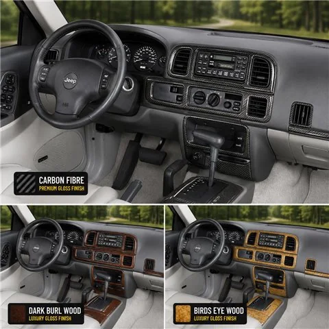 Chrysler Grand Cherokee 1992-1996 3D Cockpit Dekor Interieurleisten Set 9-teilig 2