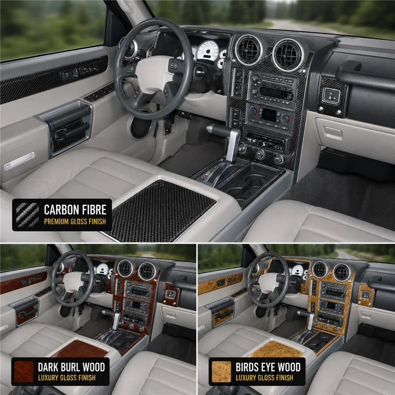 Hummer H2 2003-2007 Basic Set interieur dashboard decoratieset dashboard decor