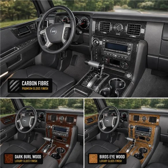 Hummer H2 2008-UP Full Set Interior Dashboard Trim Kit Dash Trim Dekor