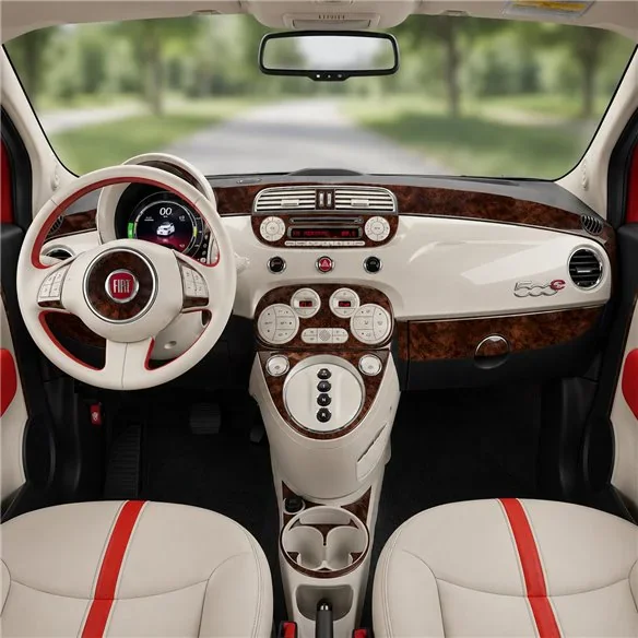 Fiat 500 2008-2020 kit salpicadero 3D, 15 piezas