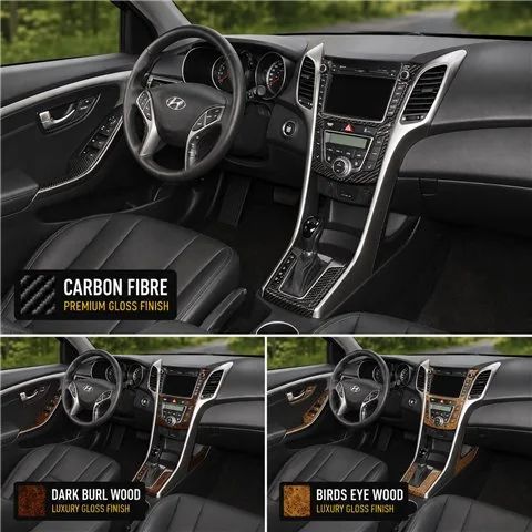 Hyundai Elantra GT 2013-in poi set completo kit rivestimento cruscotto e interni 3D