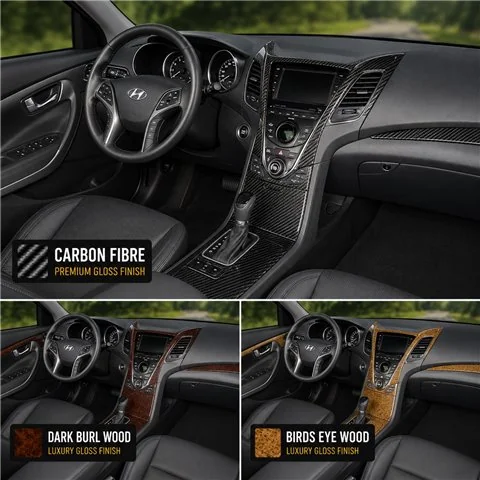 Hyundai Azera 2012-heute 3D Cockpit Dekor Interieurleisten Set As shown in product diagram-teilig