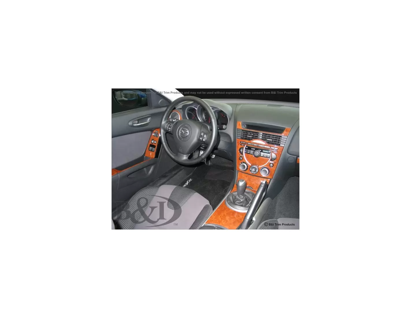 Mazda RX-8 2003-2007 Full Set, With NAVI system BD Interieur Dashboard Bekleding Volhouder