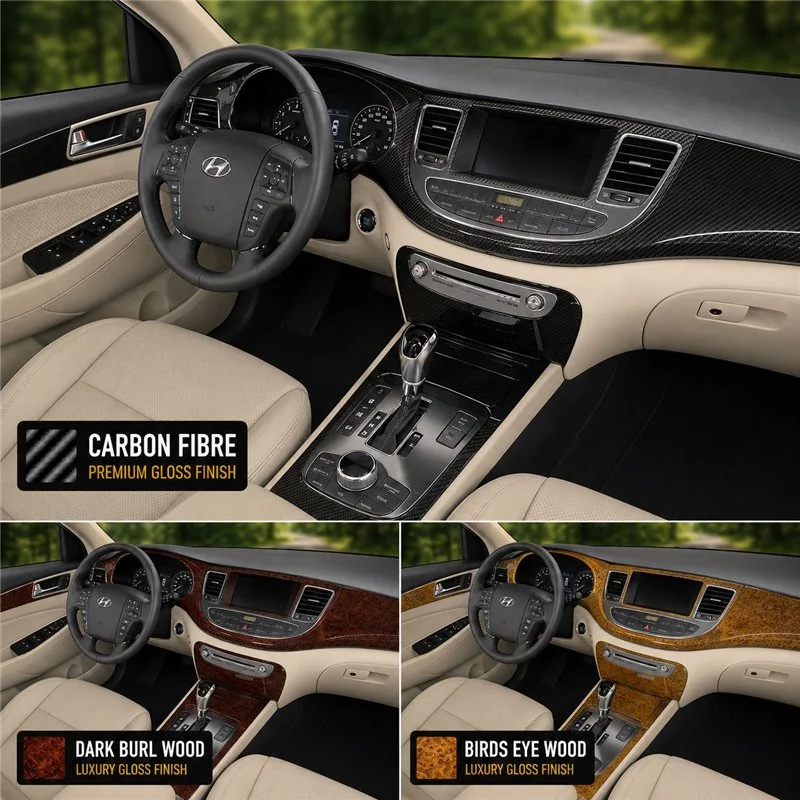 Hyundai Genesis 4DR 2009-heden interieur dashboard decoratieset dashboard decor