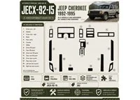 Jeep Cherokee 1992-1995 kit rivestimento cruscotto e interni 3D 15 pezzi