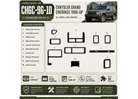 Chrysler Grand Cherokee 1996-in poi kit rivestimento cruscotto e interni 3D 10 pezzi