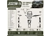 Jeep Compass S 2022-2025 kit rivestimento cruscotto e interni 3D 24 pezzi
