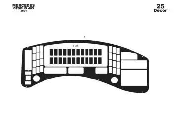 Mercedes 0 403 01.97-01.00 3M 3D Interior Dashboard Trim Kit Dash Trim Dekor 17-Parts